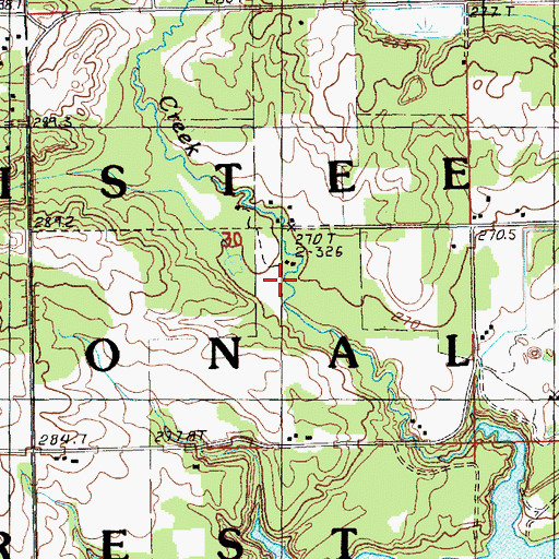 Topographic Map of Little Bear Creek, MI