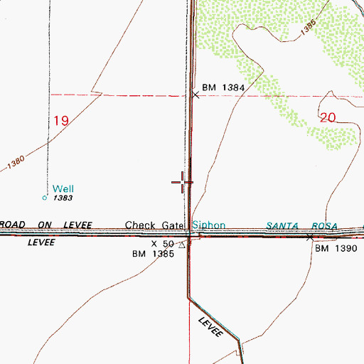 Topographic Map of Montgomery Road Interchange, AZ
