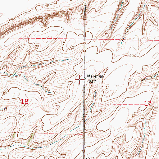 Topographic Map of Marengo Hills, WA
