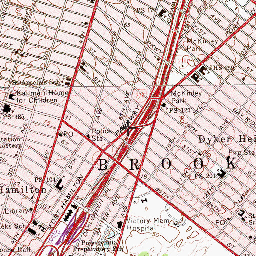 Topographic Map of McDonald Triangle, NY