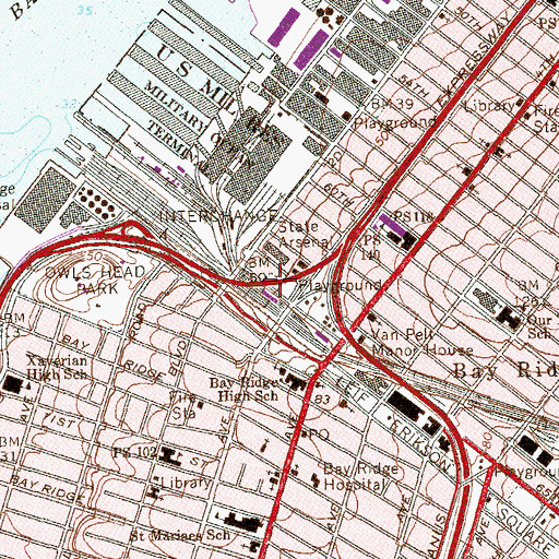 Topographic Map of Payne Park, NY