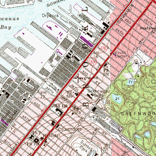 Topographic Map of John D'Emic Senior Memorial Park, NY