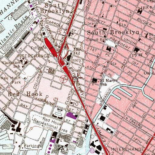 Topographic Map of Admiral Triangle, NY
