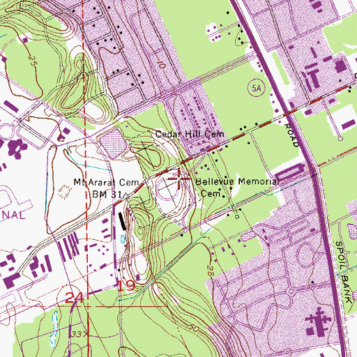 Topographic Map of Daytona Memorial Park, FL