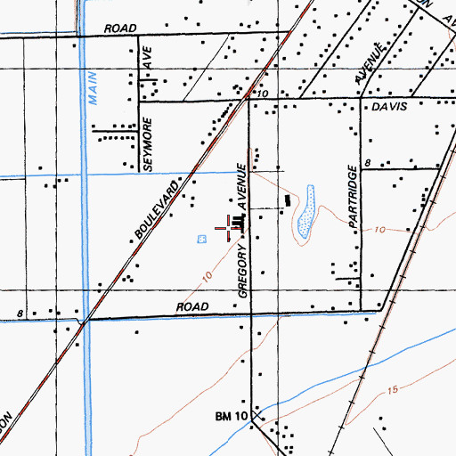 Topographic Map of West Sacramento School, CA