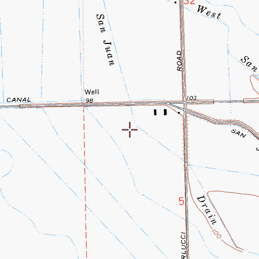 Topographic Map of West San Juan Drain, CA