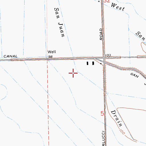 Topographic Map of West San Juan Drain, CA