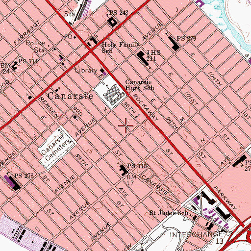 Topographic Map of Sledge Playground, NY