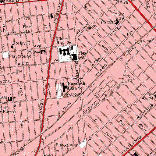 Topographic Map of Fidler-Wyckoff House Park, NY