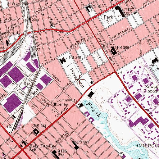 Topographic Map of Breukelen Park, NY
