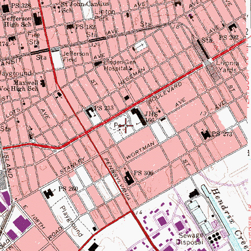 Topographic Map of Linden Park, NY