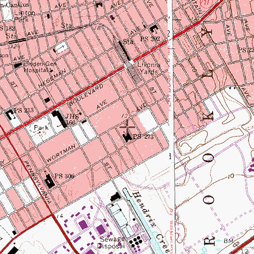 Topographic Map of Jerome Playground, NY