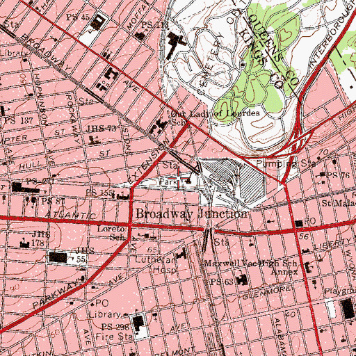 Topographic Map of Callahan And Kelly Park, NY
