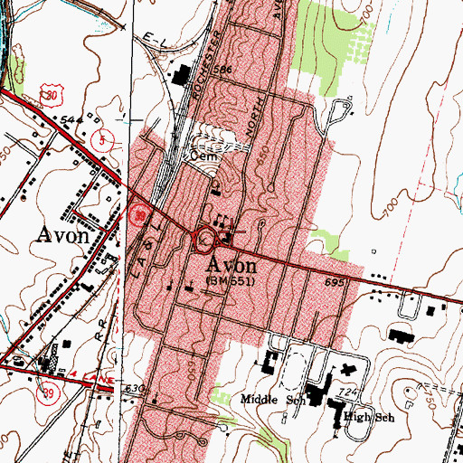 Topographic Map of Zion Episcopal Church, NY
