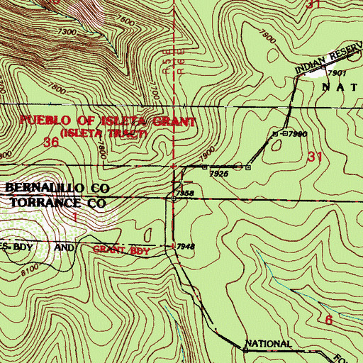 Topographic Map of North End Trick Tank, NM