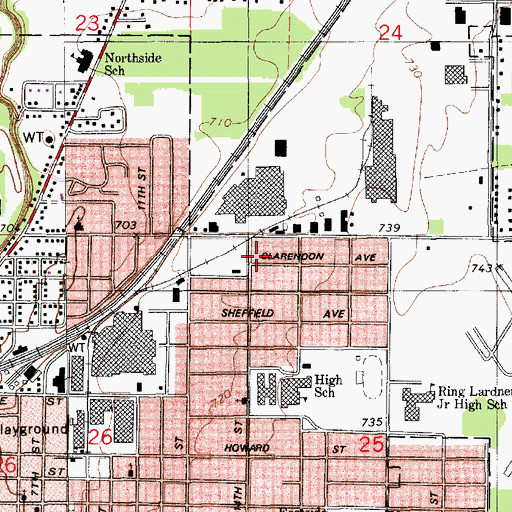 Topographic Map of Birkholm Park, MI