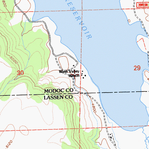 Topographic Map of West Valley Ranch, CA