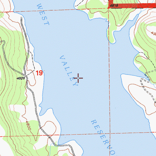 Topographic Map of West Valley Reservoir, CA