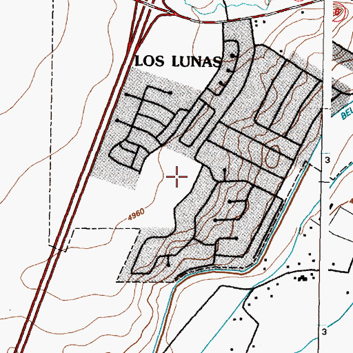 Topographic Map of Valley View Park, NM