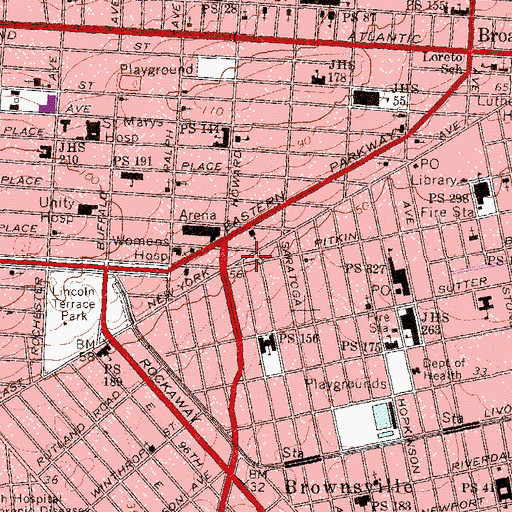 Topographic Map of Zion Triangle, NY