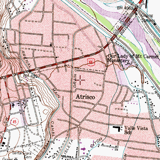 Topographic Map of Atrisco Park, NM