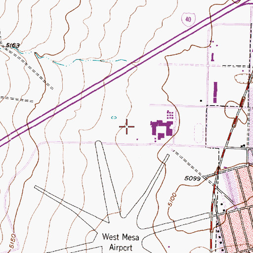 Topographic Map of West Mesa Park, NM