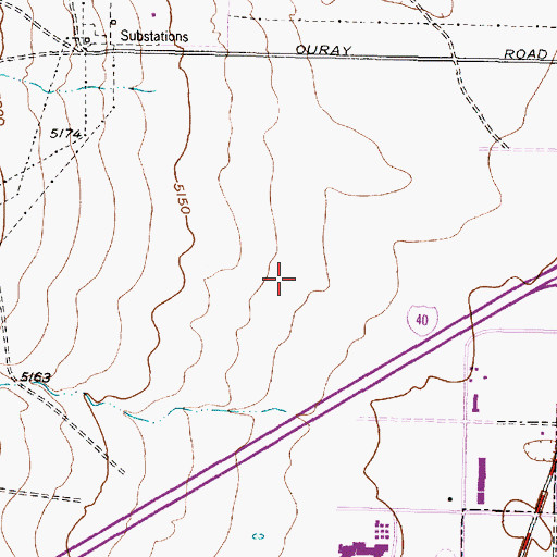 Topographic Map of Susie Rayos Marmon Elementary School, NM