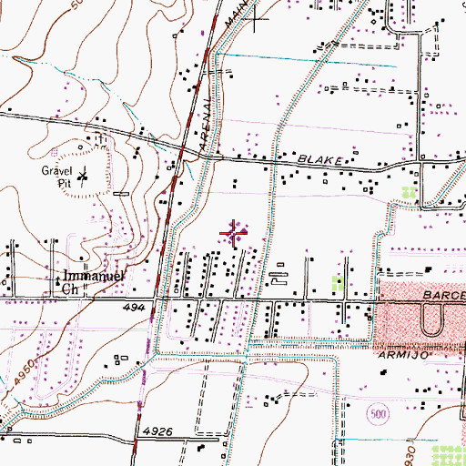 Topographic Map of Navajo Elementary School, NM