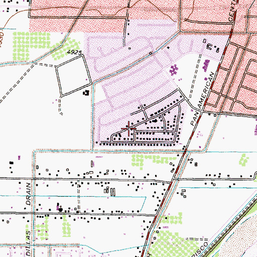 Topographic Map of Adobe Acres Park, NM