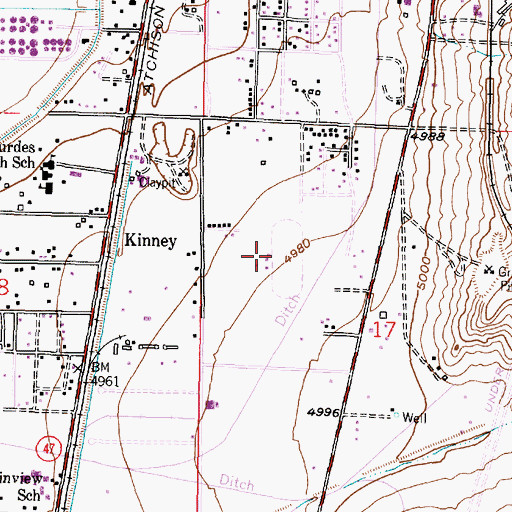 Topographic Map of Duke City Raceway (historical), NM