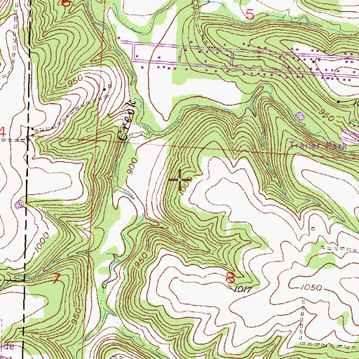 Topographic Map of Loch Lloyd, MO