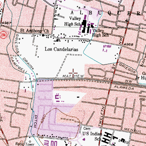 Topographic Map of Matthew Meadows Park, NM