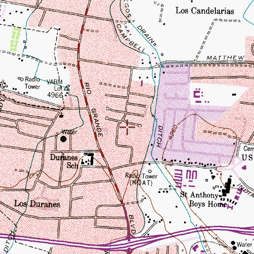 Topographic Map of Krogh Park, NM