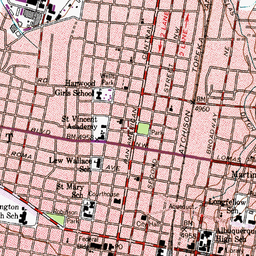 Topographic Map of McClellan Park, NM