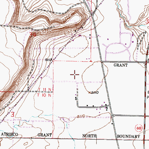 Topographic Map of Chaparral Elementary School, NM