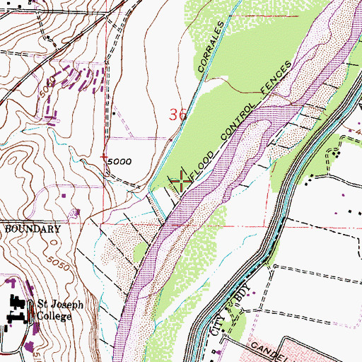 Topographic Map of San Antonio Arroyo, NM