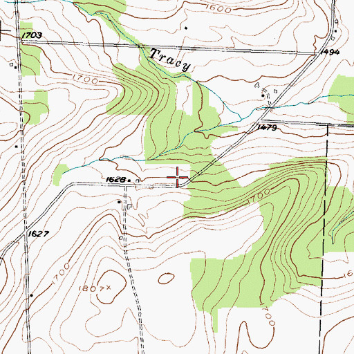 Topographic Map of Allen School (historical), NY