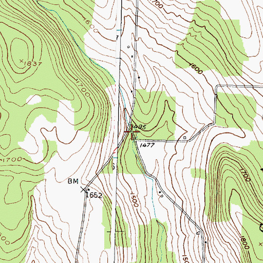 Topographic Map of Branch School (historical), NY