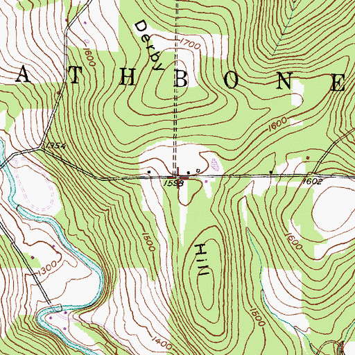 Topographic Map of Derby School (historical), NY