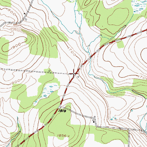 Topographic Map of Gerdner School (historical), NY