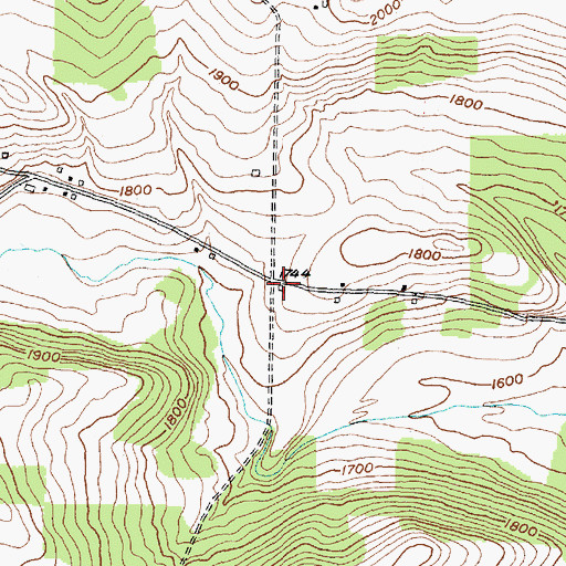 Topographic Map of Hopperville School (historical), NY