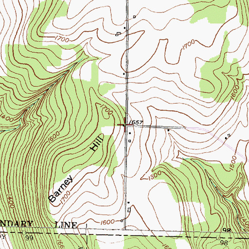Topographic Map of Mack Hill School (historical), NY