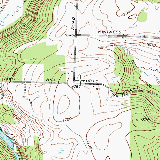 Topographic Map of South Hill School (historical), NY