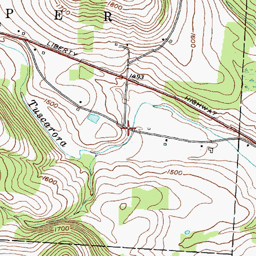 Topographic Map of Townsley School (historical), NY