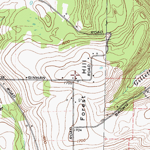 Topographic Map of Forest Hill School (historical), NY