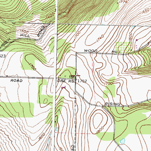 Topographic Map of Green Hill School (historical), NY
