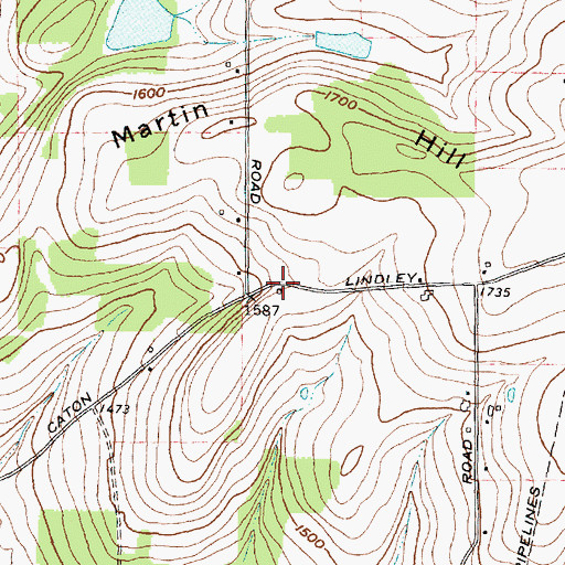 Topographic Map of Honness School (historical), NY