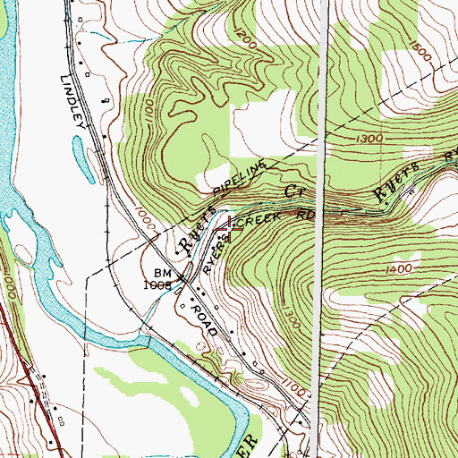 Topographic Map of Lumber City School (historical), NY