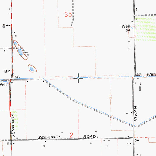 Topographic Map of Westport Drain, CA