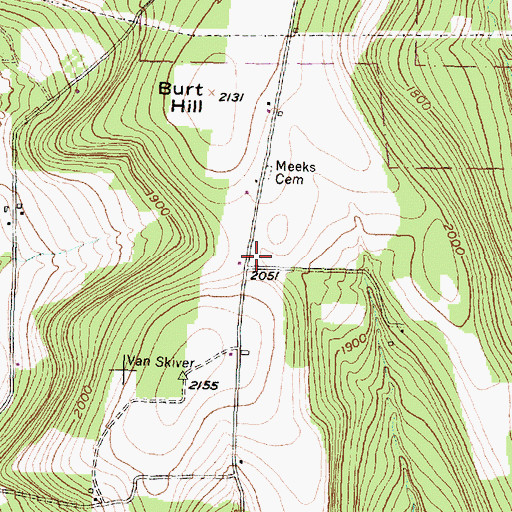 Topographic Map of Bird Hill School (historical), NY